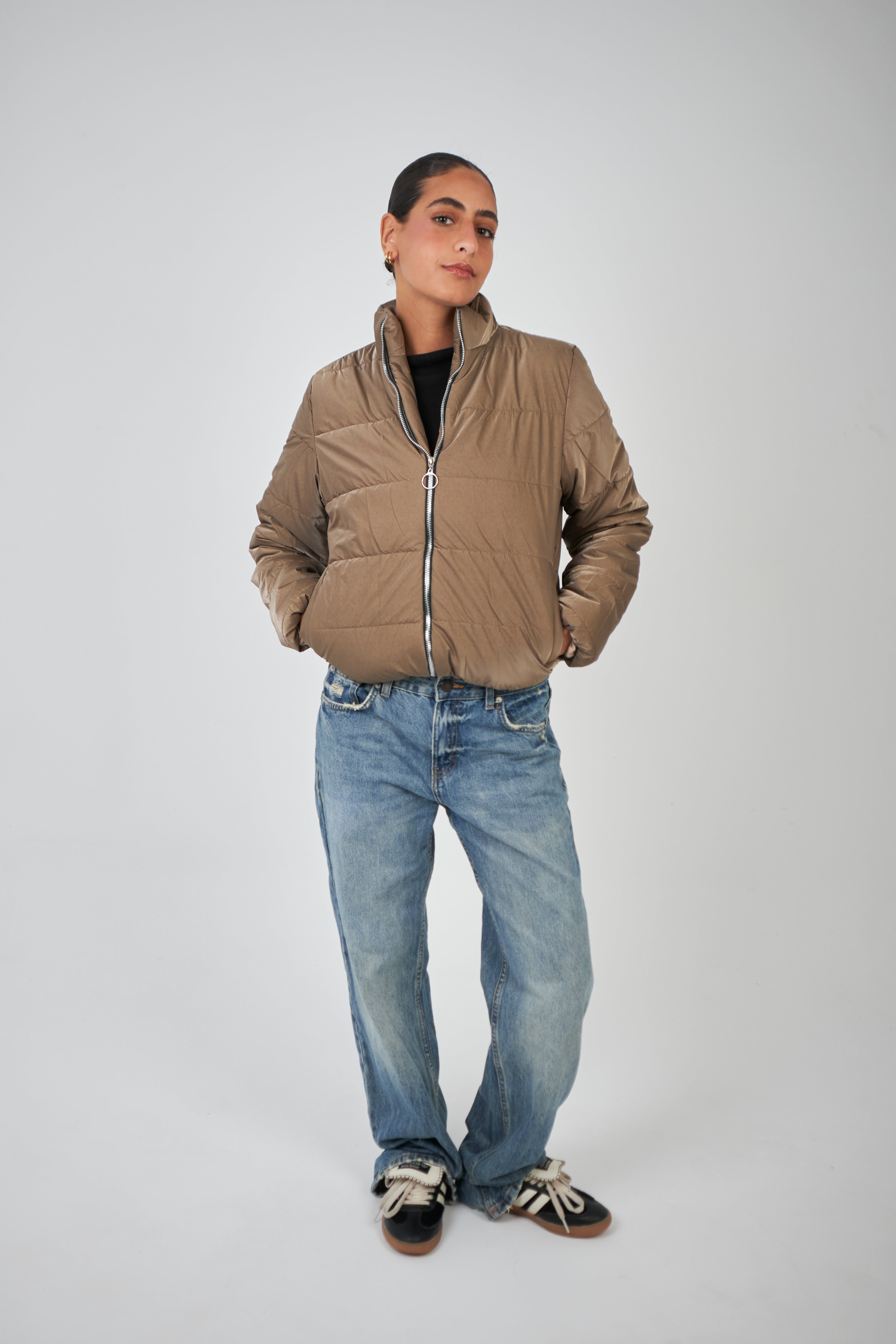 Puffer Jacket Metallic Copper