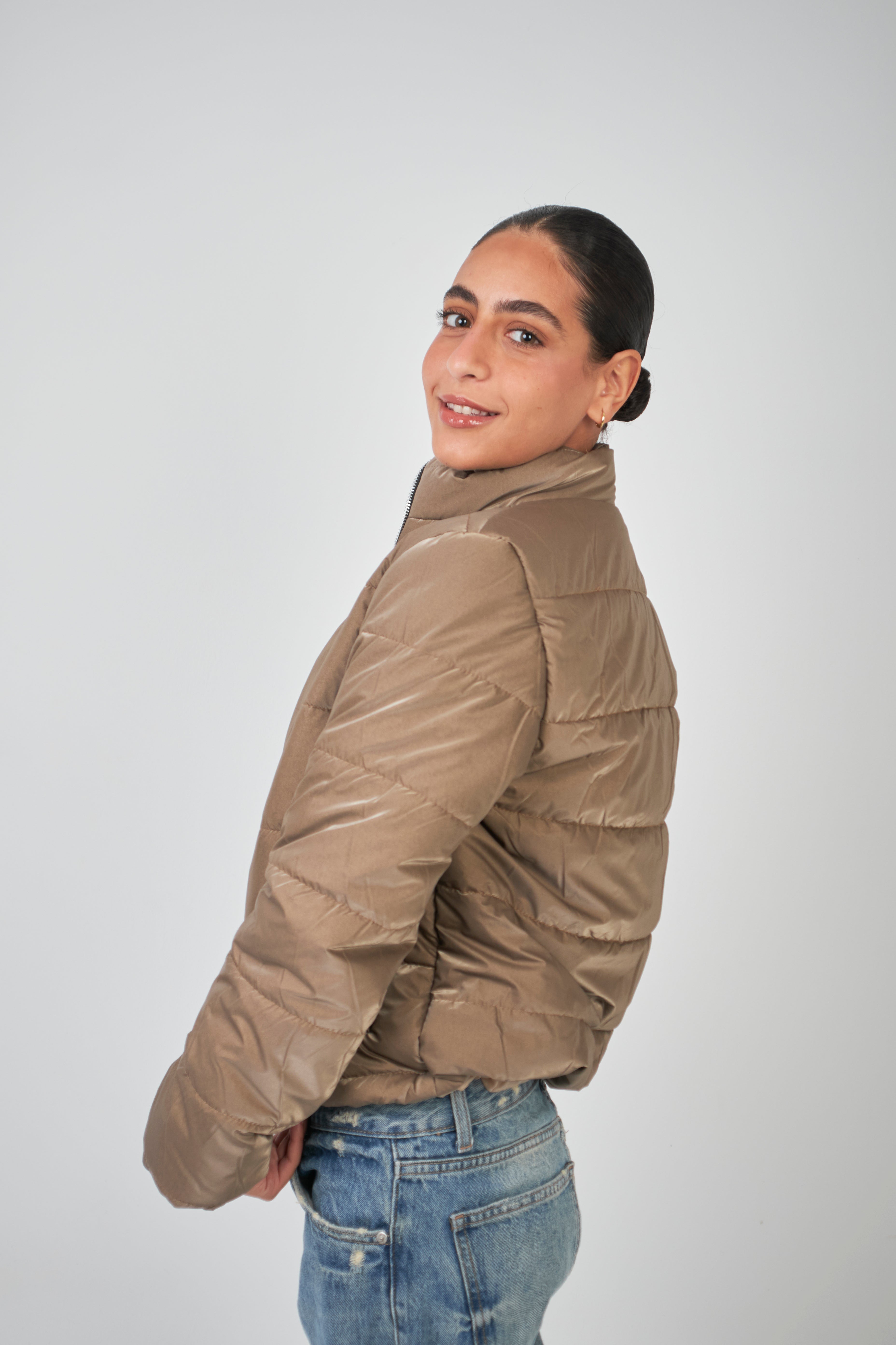 Puffer Jacket Metallic Copper