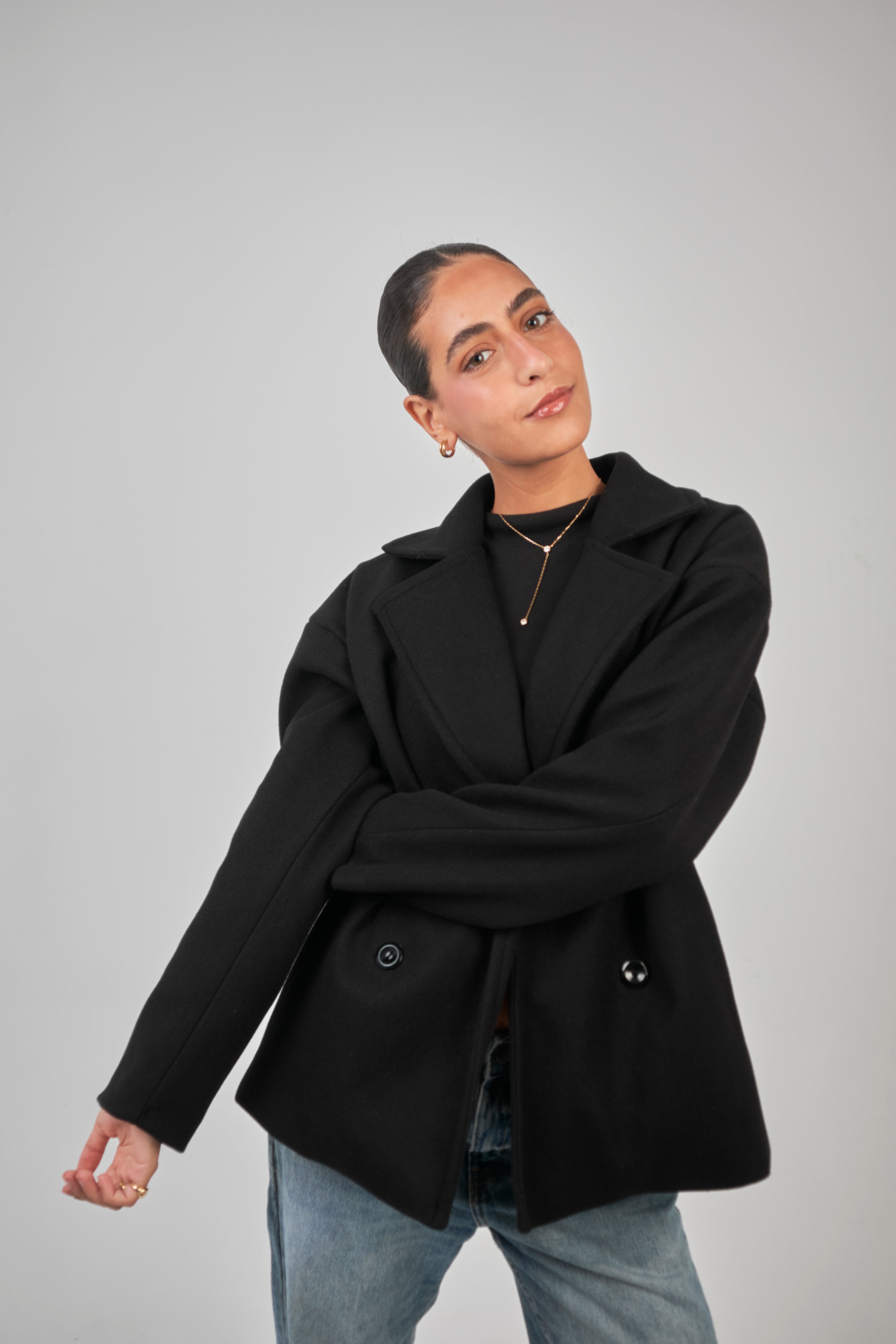 Wool Jacket Black – NAZIHA