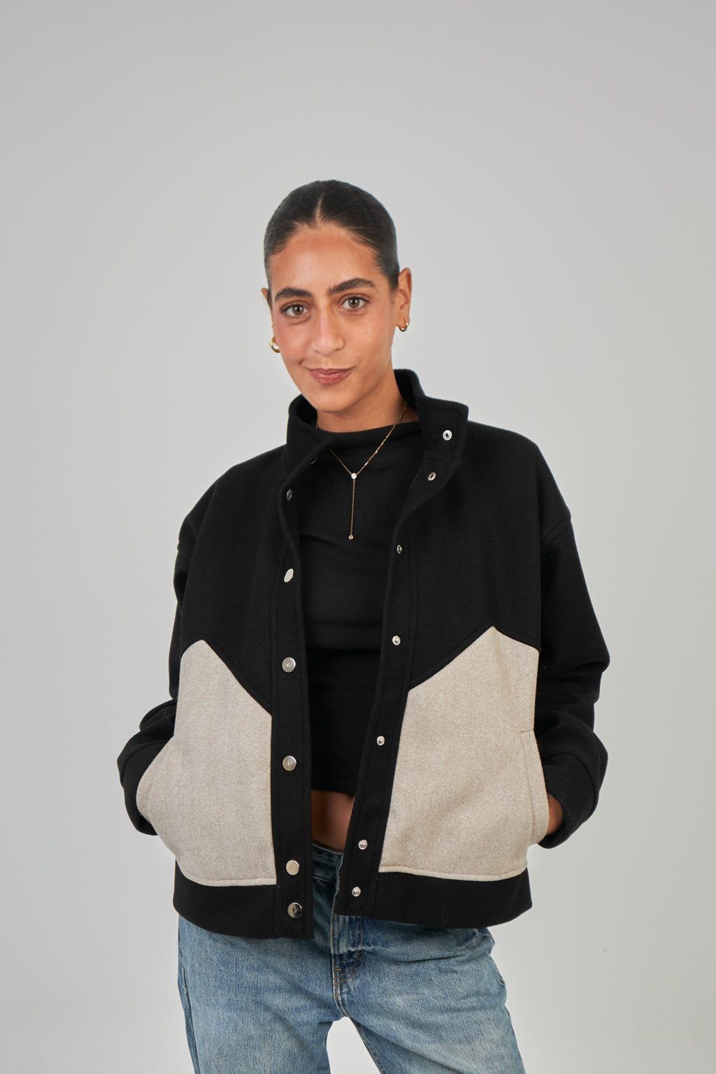 Wool Jacket Black & Grey