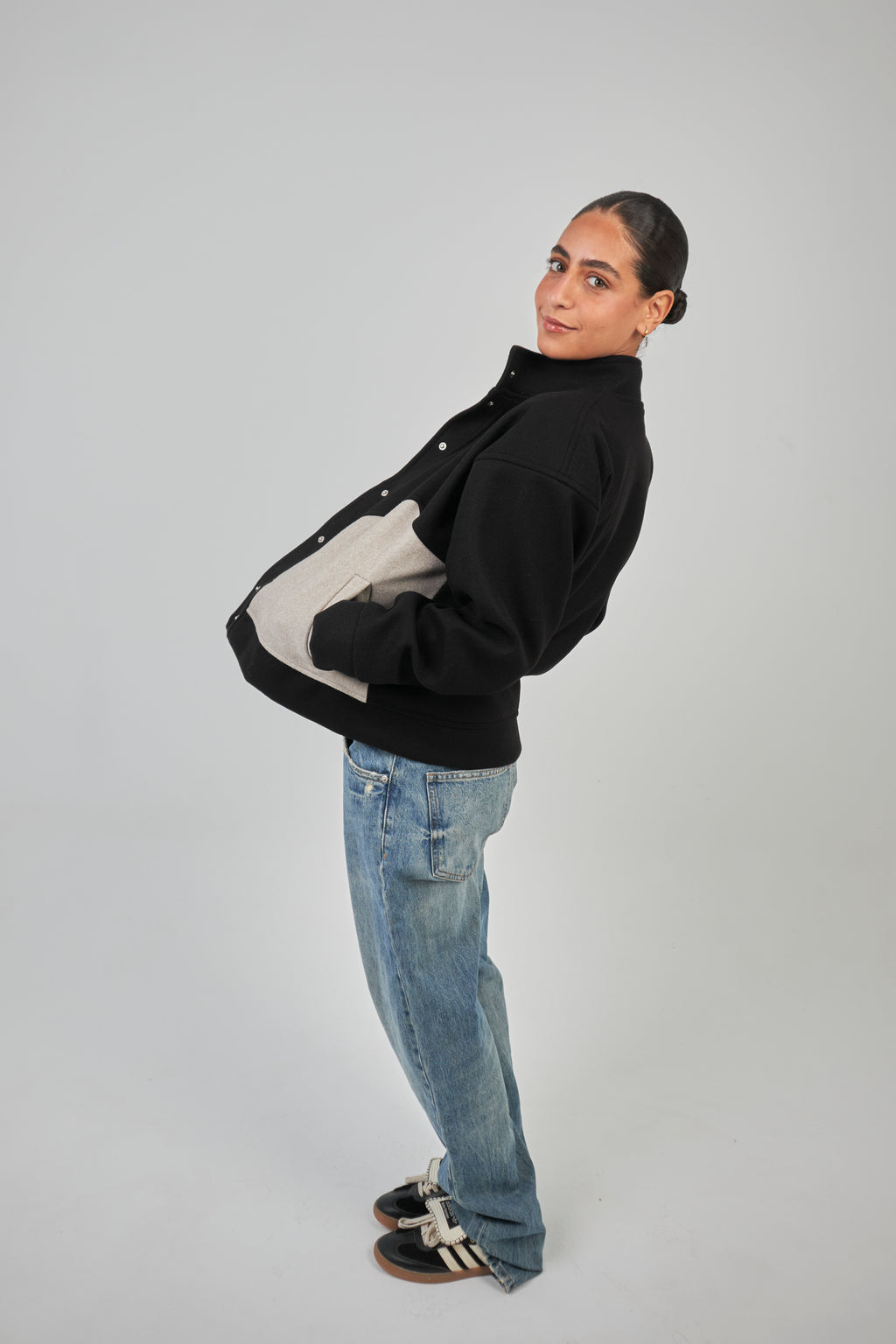 Wool Jacket Black & Grey