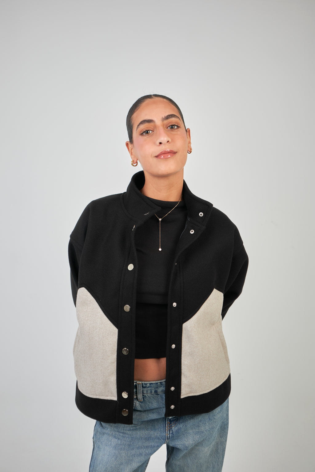 Wool Jacket Black & Grey