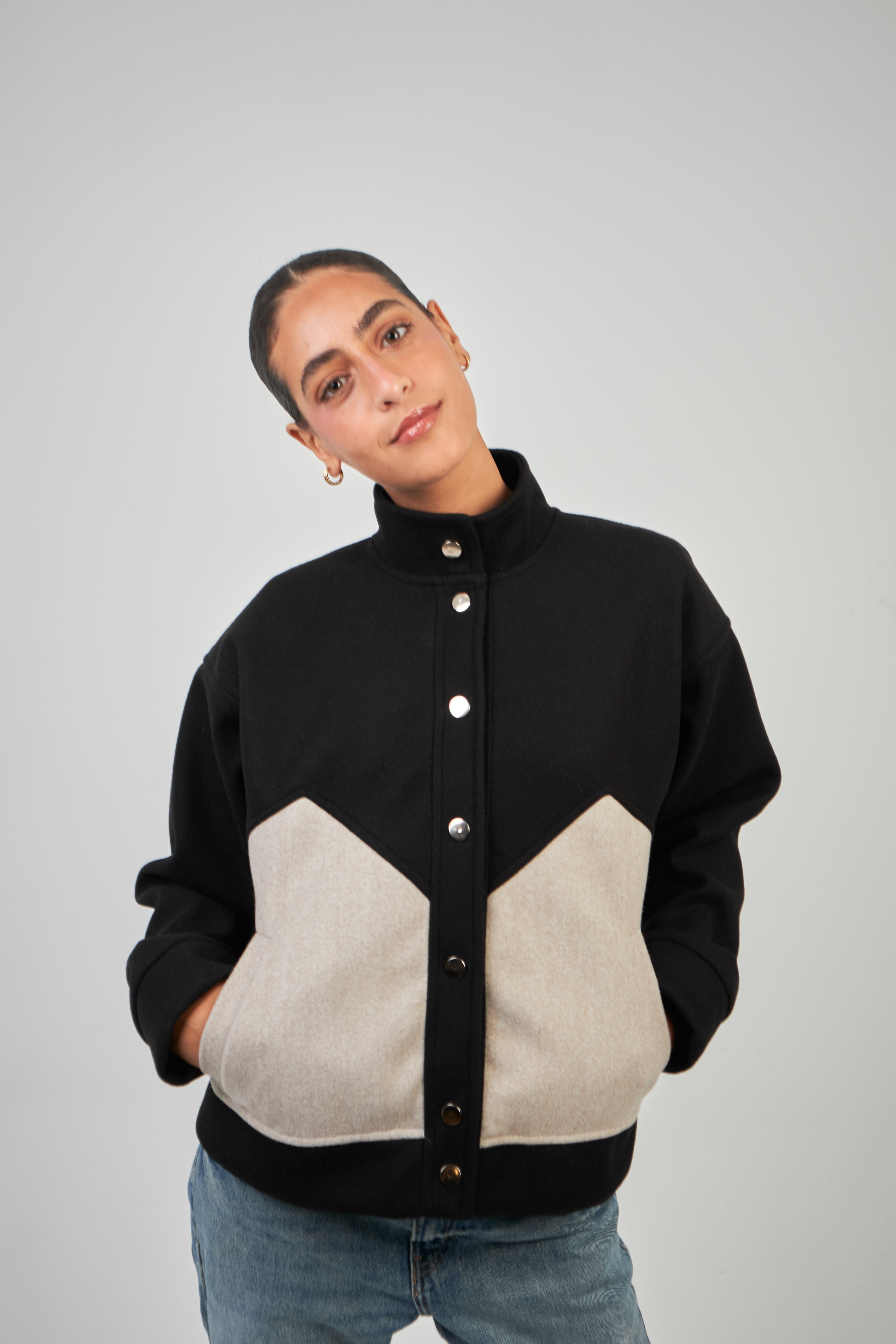 Wool Jacket Black & Grey